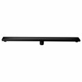 Kd Vestidor 36 in. Stainless Steel Linear Shower Drain with Solid Cover, Black Matte KD2752231